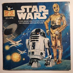 Star Wars 24 Page Read Along Book w/ Vinyl Record 33 1/3 RPM #450 1979 Episode 4